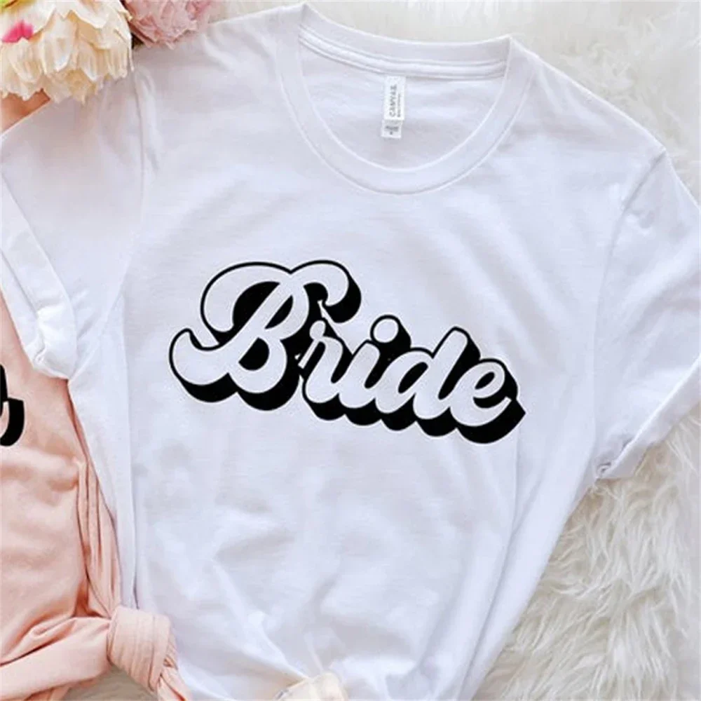 women's t-shirt katoen o nek women's wedding bridal party plus size shirts bride squad bachelorette party tshirt grafische