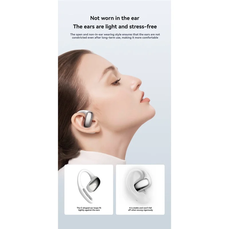 

Открытые наушники Excellent-AI, спортивные беспроводные Bluetooth-наушники OWS 360° ° HIFI наушники-крючки поддерживает шумоподавление вызова