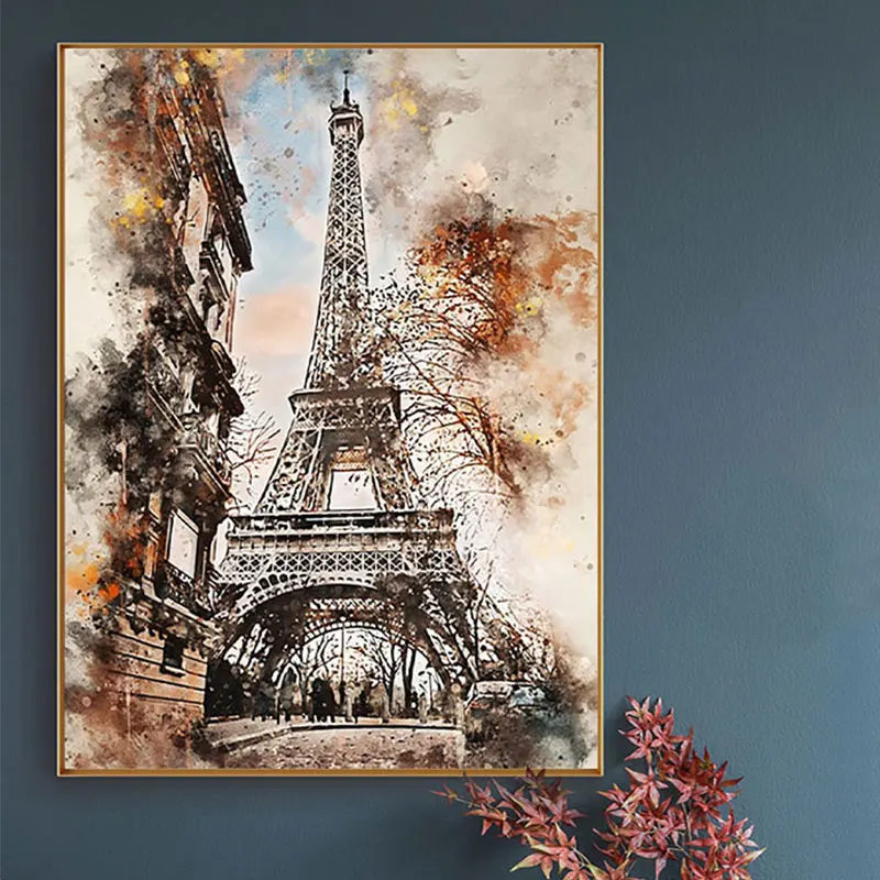 5D DIY Diamond Painting Famous Attractions Full Round Diamond Mosaic Scenery Diamond Embroidery Kit Rhinestone Home Decoration