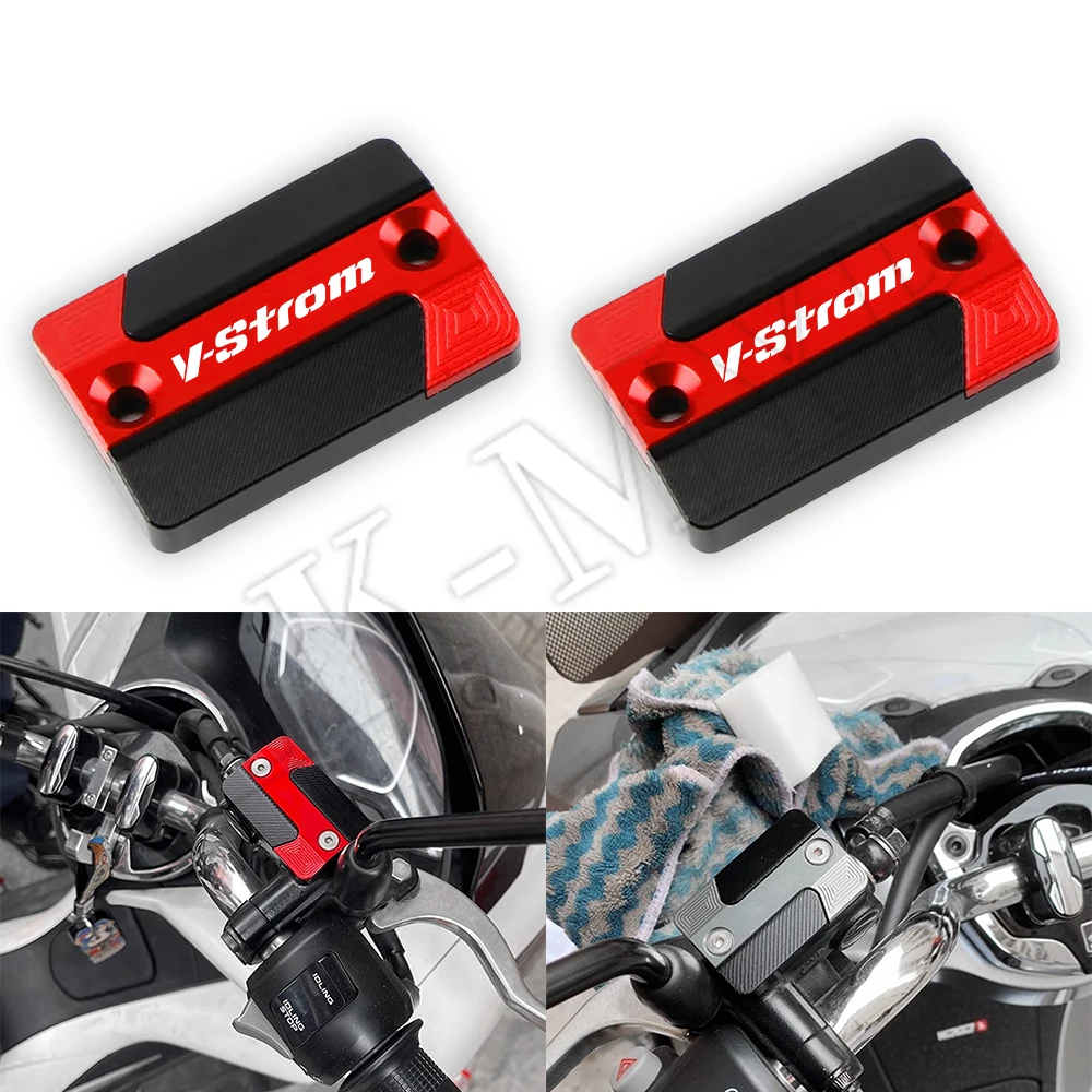 For SUZUKI VStrom 250 800 650 1000 1050 DE VSTROM 800 DE SE SX V-Strom 1000XT Brake Fluid Cap Master Cylinder Reservoir Cover