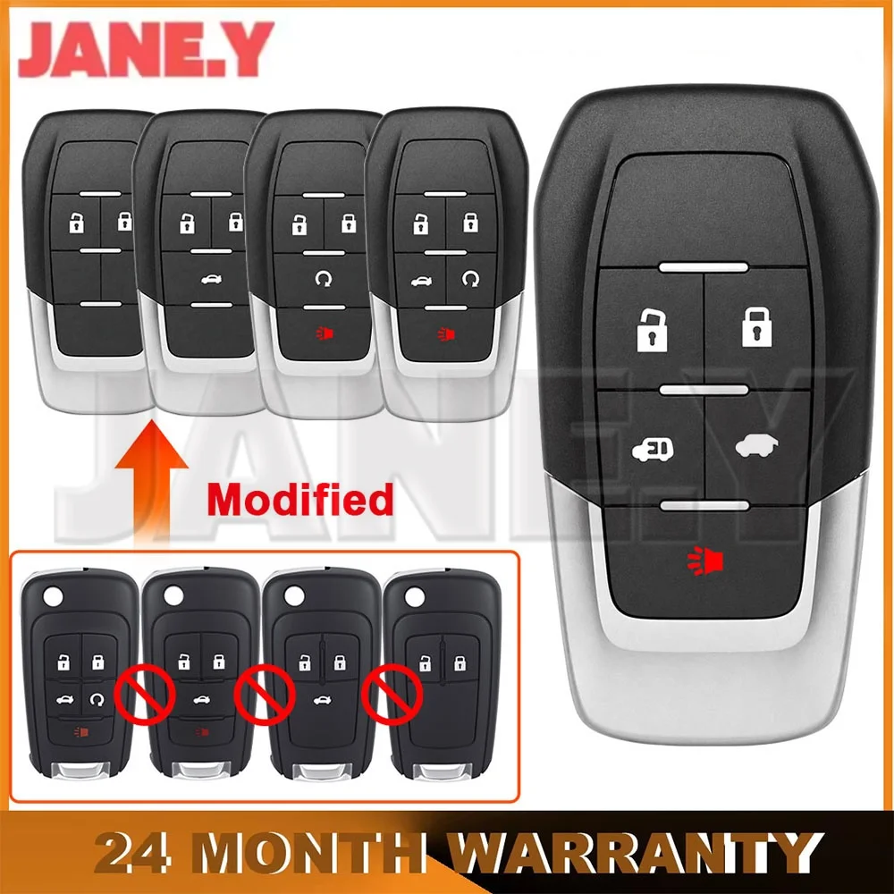 JANE.Y - Modified Key Fob Shell Cover For Buick For Chevrolet Camaro Impala Aveo Malibu Orlando Cruze Epica Trax Car Key Case