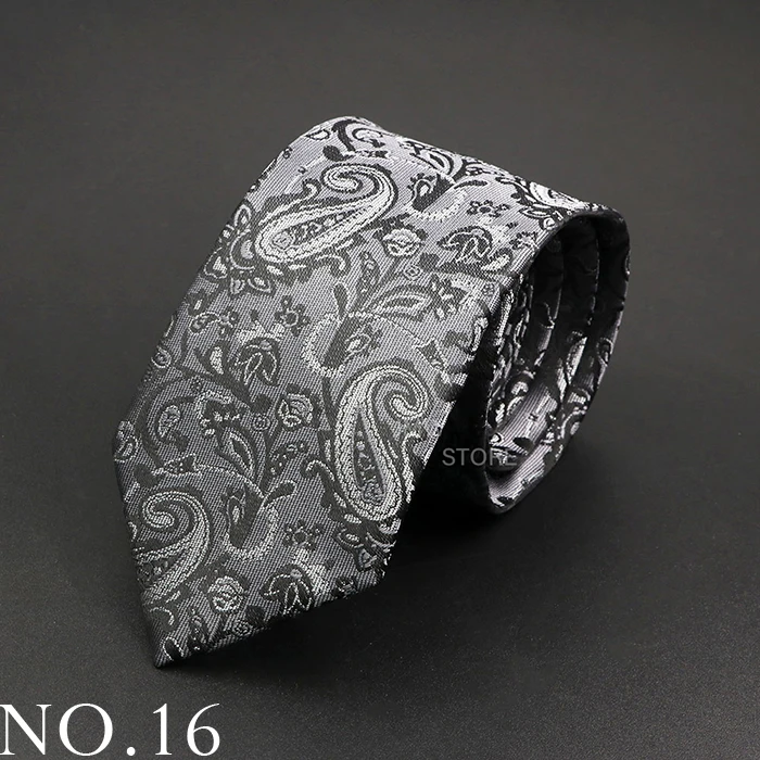 Neue Design Hochzeit Männer Krawatte Grau Braun Grün Paisley Blume Krawatten Männer Business Dropshipping Bräutigam Kragen Zubehör Geschenk – Detail 16