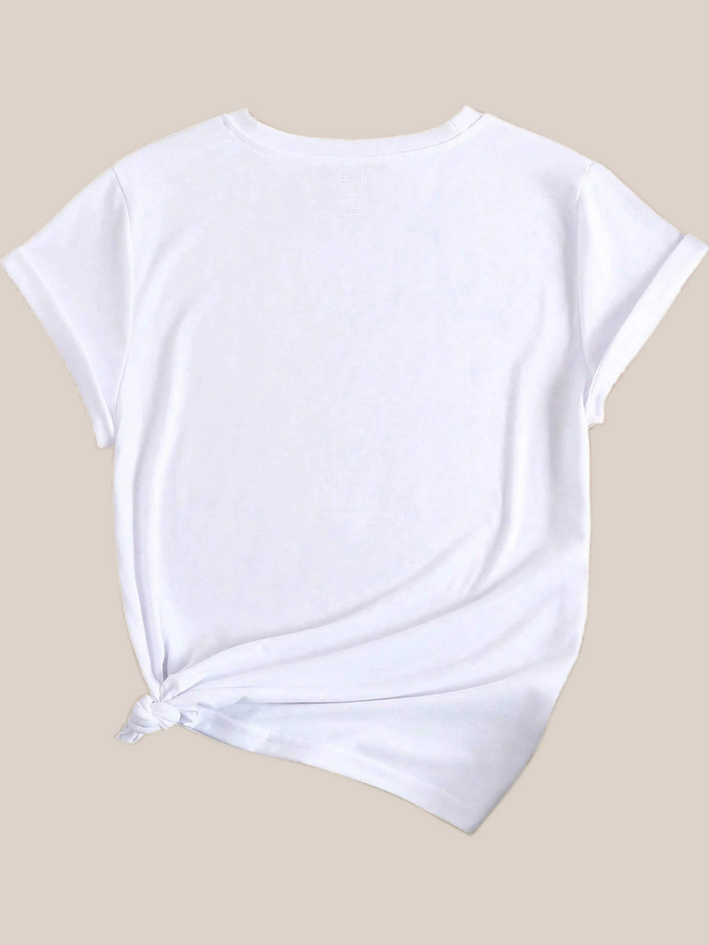 Damska koszulka retro z grafiką z lat 90. - Prosto z lat 90. Wzór w panterkę i kolorowe litery, swobodny okrągły dekolt