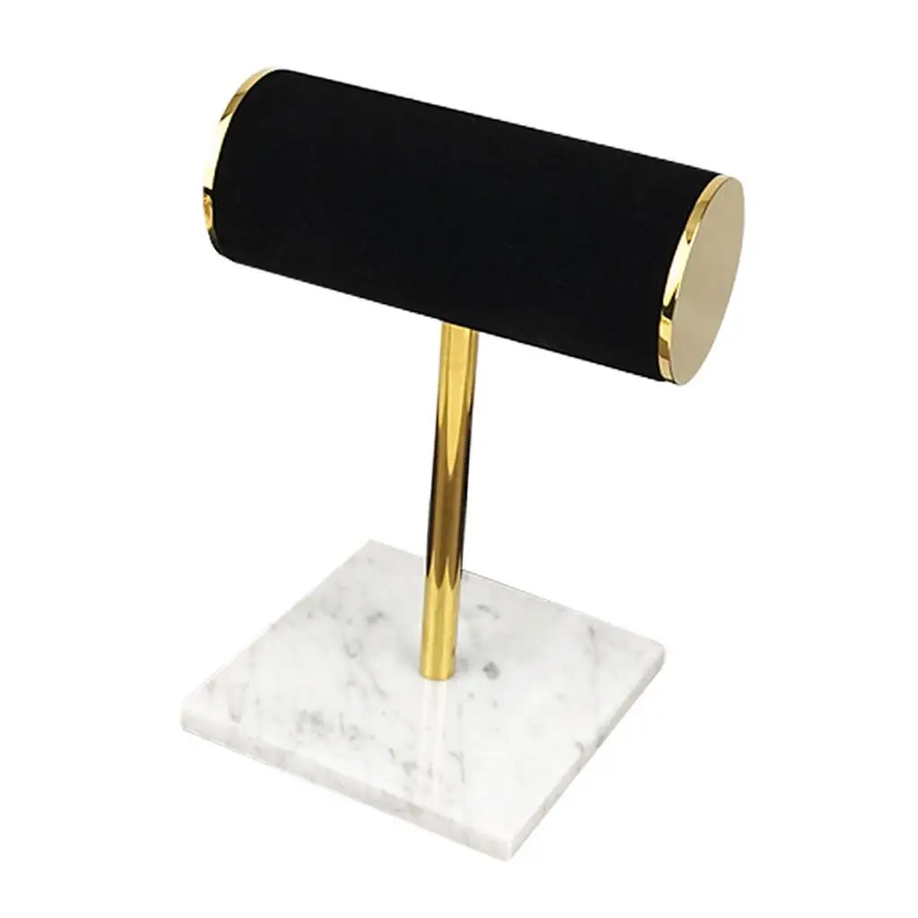 Jewelry Display Stand for Watches, Bracelets, And Necklaces with Marble Base
