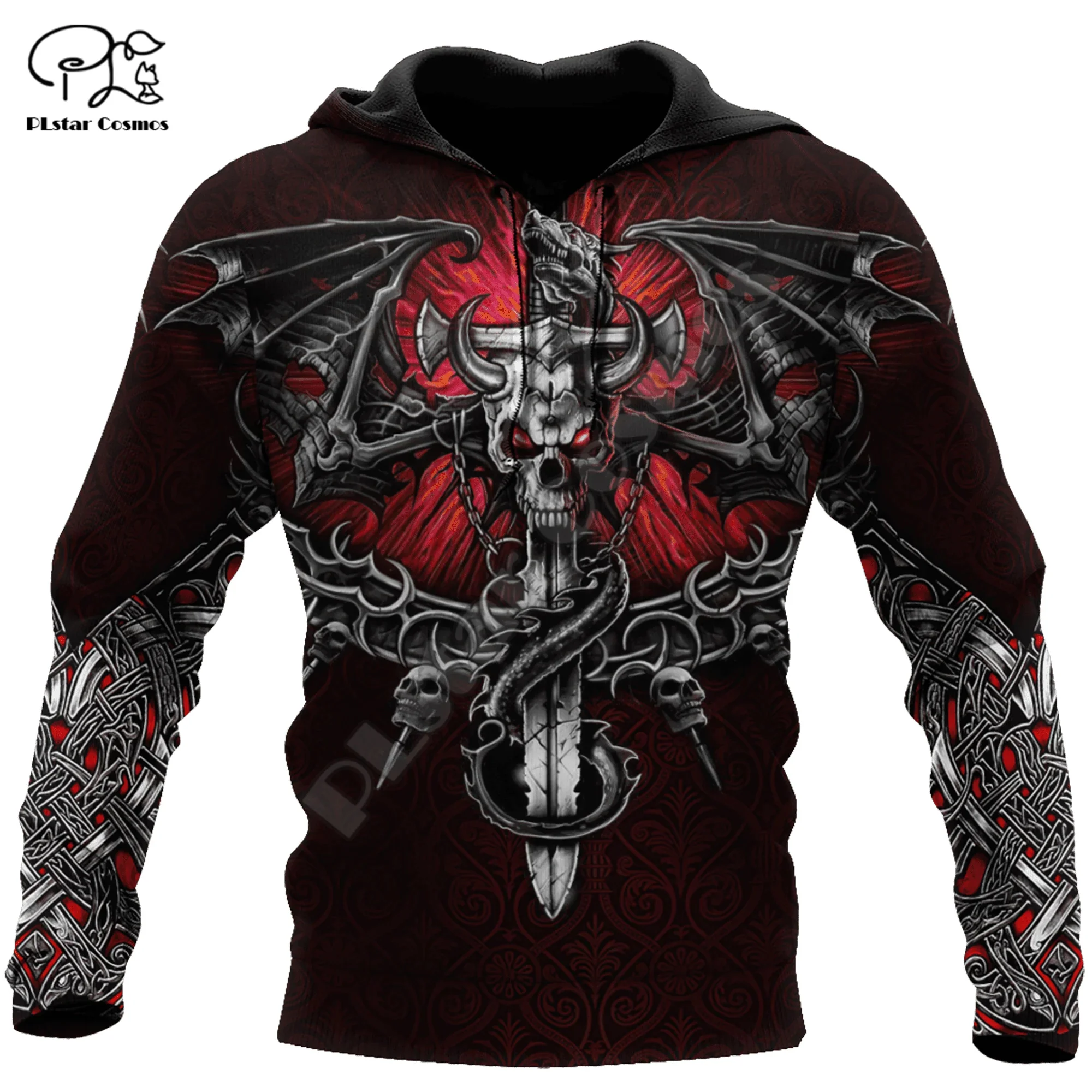 

Reaper Ghost Gothic Skull Vintage Angel Tattoo Devil Retro Tracksuit Men/Women 3DPrint Casual Funny Harajuku Jacket Hoodies 13