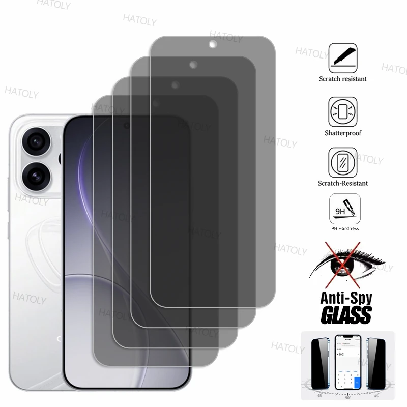 2/4 قطعة واقي للشاشة الخصوصية ل oppo Reno15 Pro الصين مكافحة التجسس الهاتف الزجاج oppo Reno15 Pro الخصوصية الزجاج المقسى Reno15 Pro