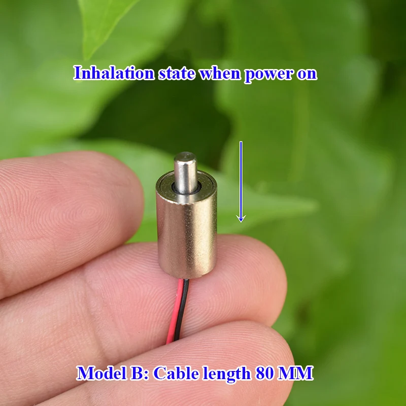 DC 3V 3.7V 5V Mini 8MM Zylindrischer Saugtyp Push-Pull Linearer Solenoid-Elektromagnet Zylinder DIY Fingerabdruckschloss – Detail 10