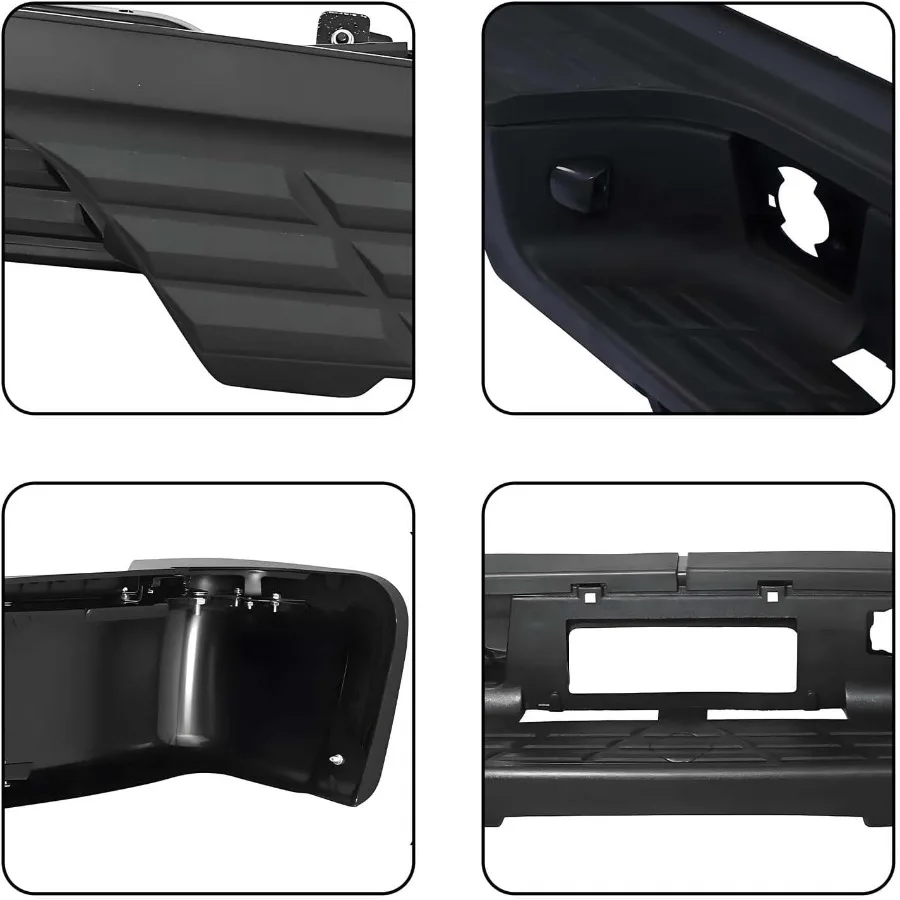 مجموعة المصد الخلفي باللون الأسود مصممة لتعزيز المتانة والوصول السهل في تطبيقات الشاحنات الثقيلة من عام 2007 إلى 2