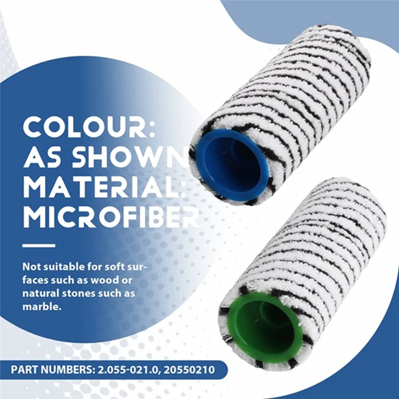 A86I-4PCS Forkarcher FC3 FC5 FC7 FC3D مجموعة أسطوانة متعددة الأسطح ستوكات قابل للغسل فرشاة دوارة ملحقات المكنسة الكهربائية