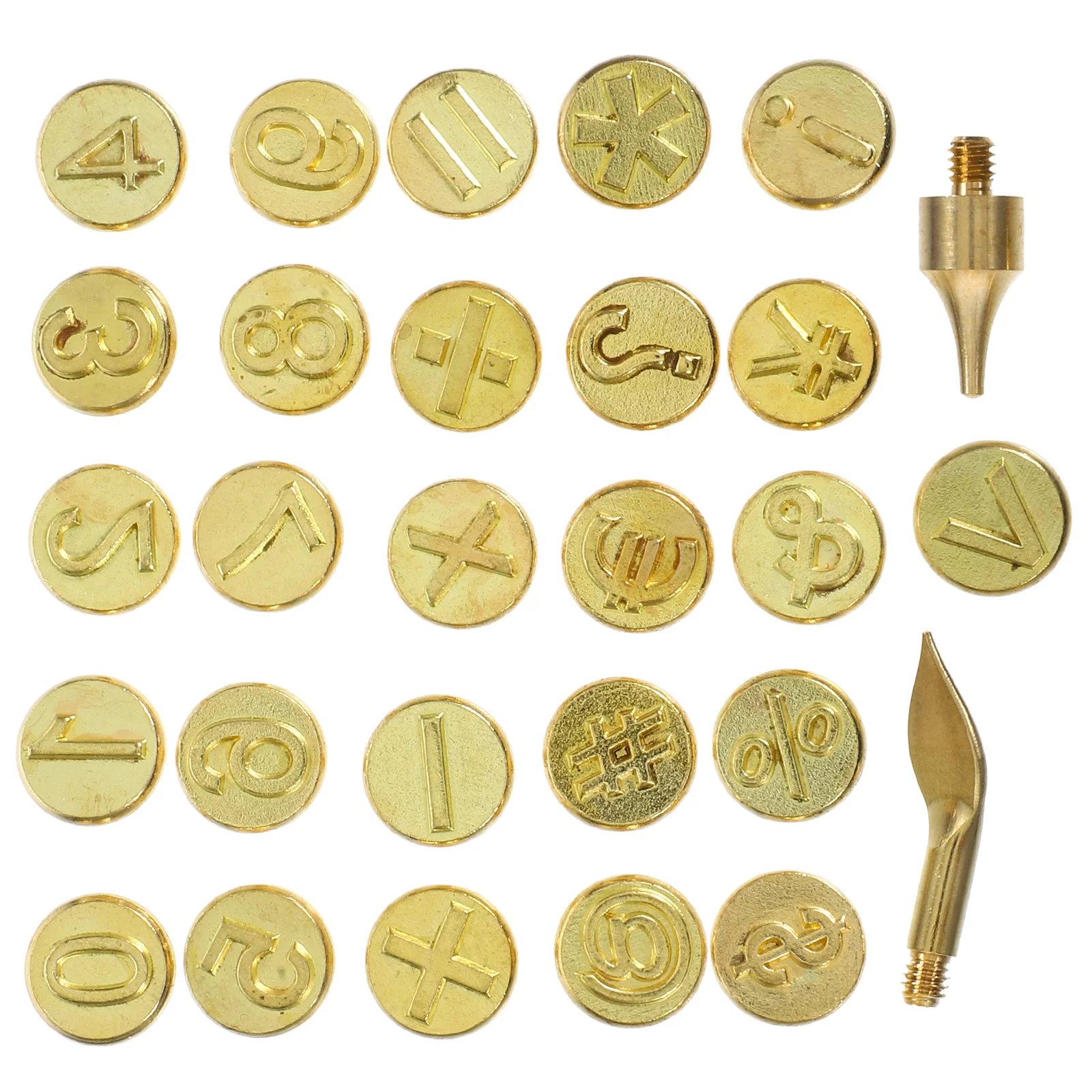 1 conjunto de ponta de queimador de trabalho, pontas de caneta de queima de madeira de cobre 26 letras para pirografia diy, ferramenta de ferro de solda para carpintaria