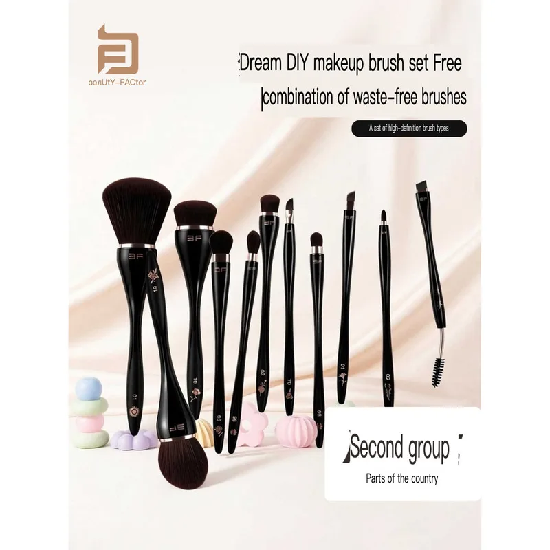 

Beginner's Makeup Brush Set, Specifically Designed For Eyeshadow, Blush, Contouring, And Nose Shadow Blending