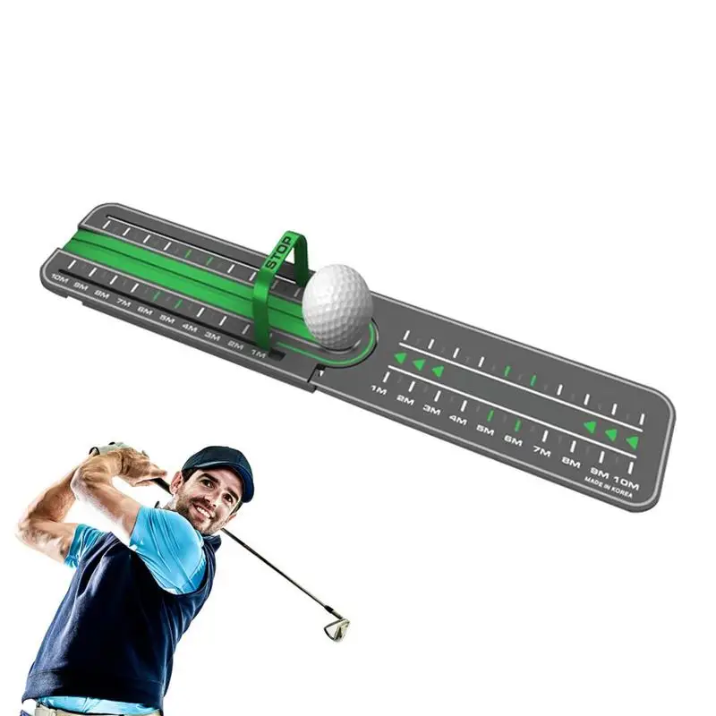 Golf Putter Training Aid Golf Putter Trainer Golf Putting Mat Hitting Carpet Auto Ball Return Practice Mini Putting Fairway