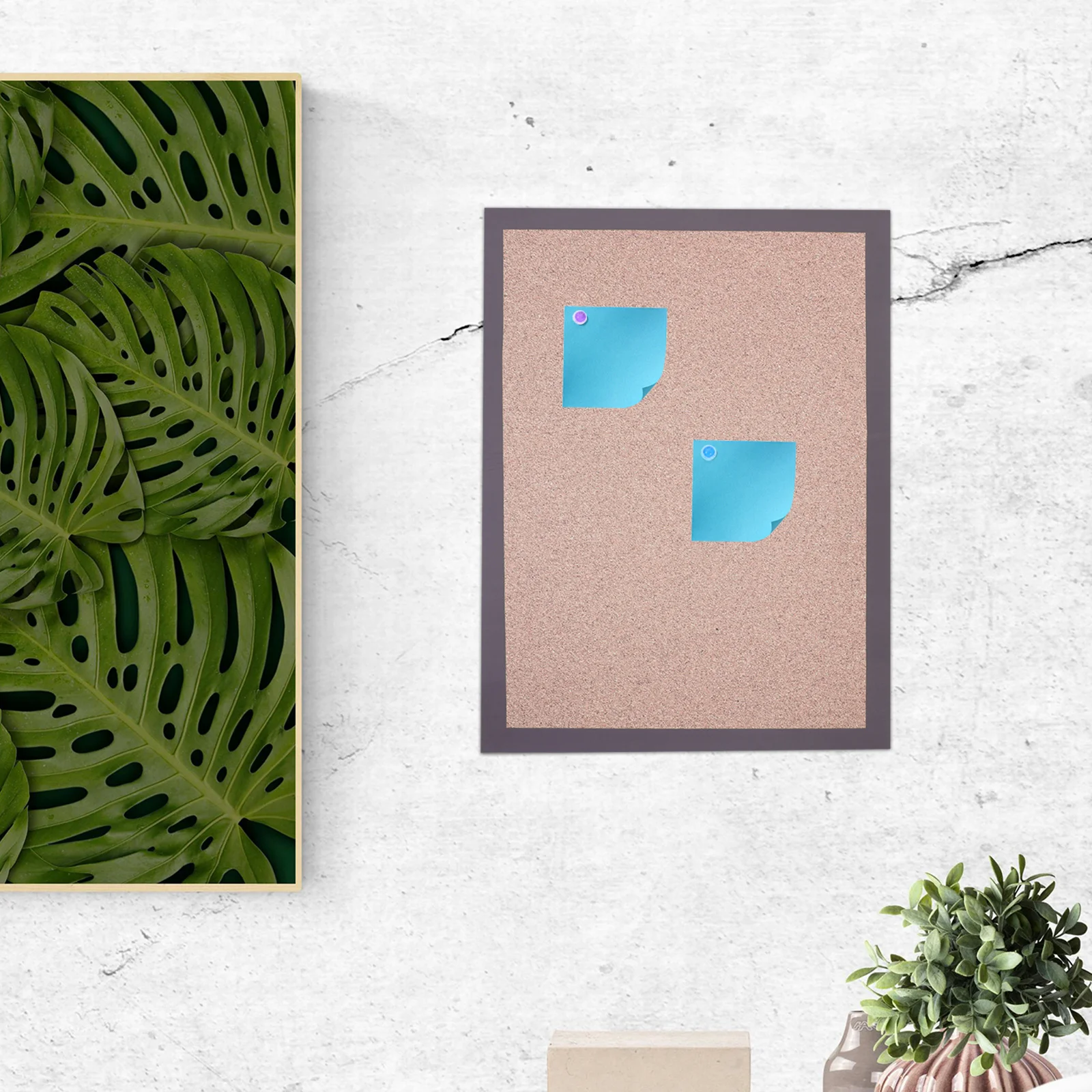 1 set 1 Set Soft Cork Notice Board Wall Decorative Bulletin Board Multi-Function Message Display For Home Office Photo Pin Small