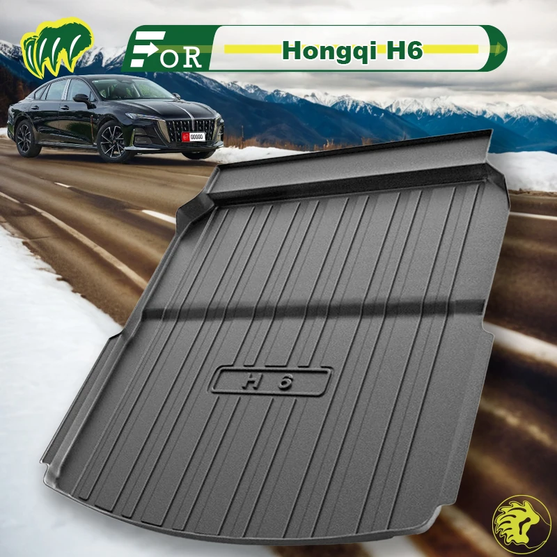 

For Hongqi H6 2023-2024 TPE Custom Fit Car Trunk Mat All Season Black Cargo Mat 3D Shaped Laser Measured Trunk Liners