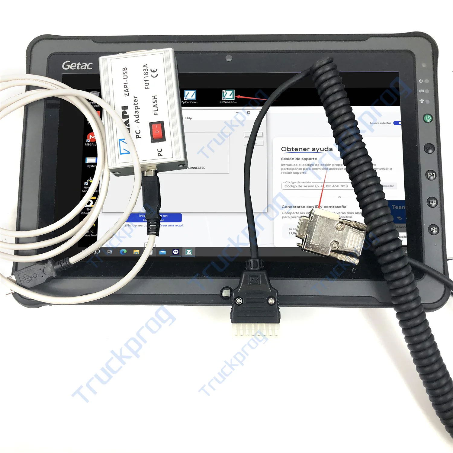 Getac tablet for ZAPI-USB electric controller for ZAPI F01183A data cable ZAPI console  forklift truck diagnostic scanner tool