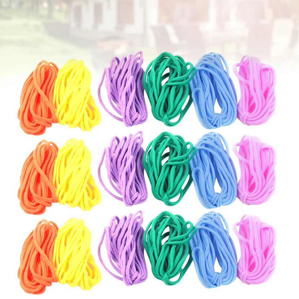 288 Pcs Finger String Toy Solid Color Cradle String Educational Playthings Knitting Elastic String Hand Game Supplies for Home P