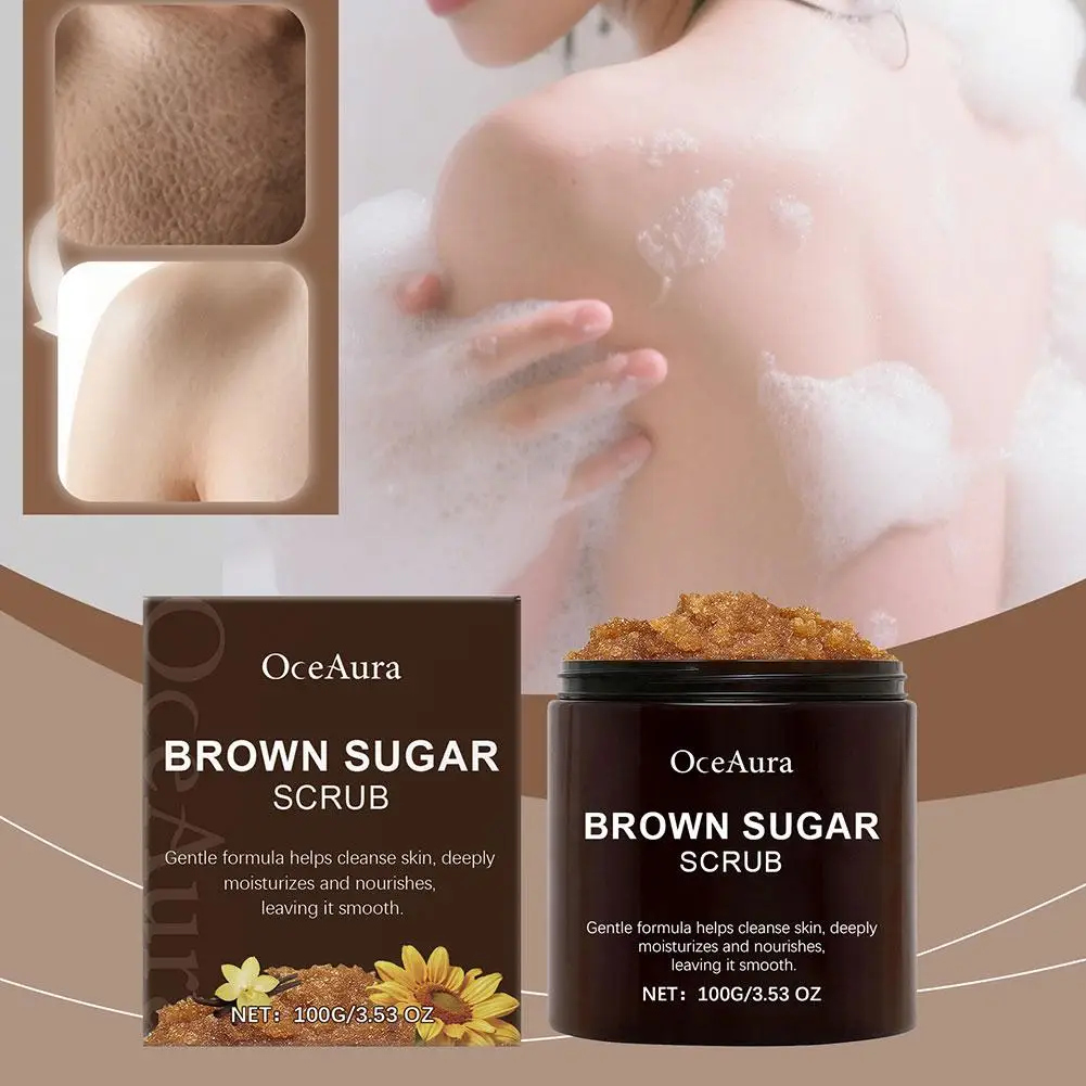 

100g Brown Sugar Body Scrub Gentle Exfoliation Cleansing Moisturizing Brighten Essential Oils Nourish Smooth And Clean Pores