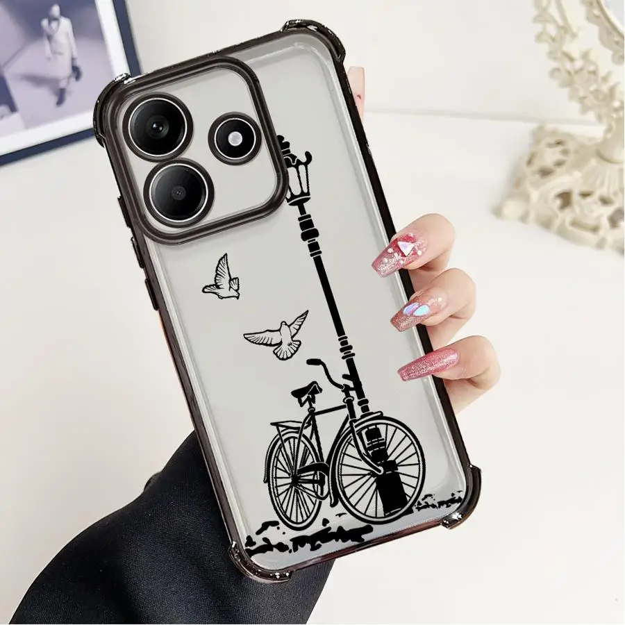 Vereenvoudigde reiskaarthoes voor Xiaomi Redmi K80 5G K80 Pro A3 14C A3X A5 13C Clear Cover