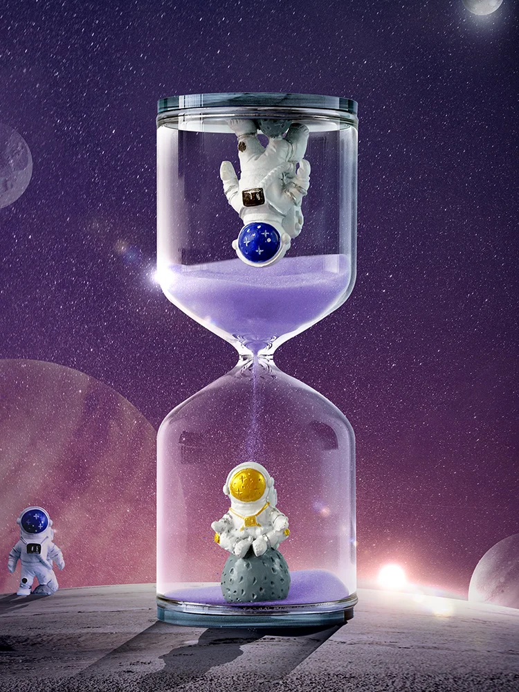 

Glass Astronaut Space Man Style Hourglass Timer Children's 10/20/30 Minutes Holiday Toy Gift Sand Bottle Birthday Present ZC686