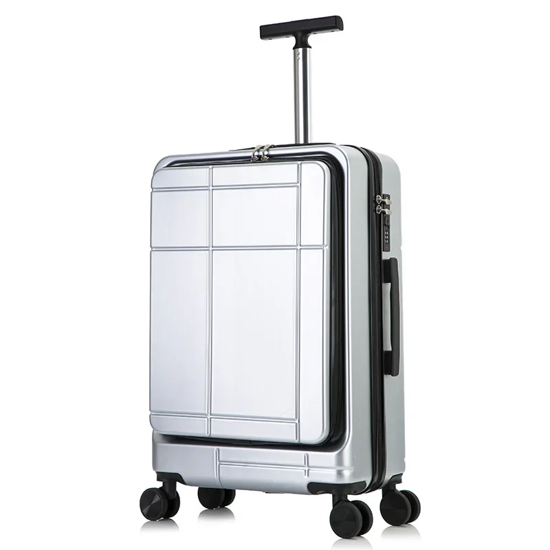 Valise de Voyage à Bagages Roulants de 20 Pouces, Coffre Unisexe avec Mot de Passe, Boîte de Grande Capacité, Ouverture Avant, Nouveau Design