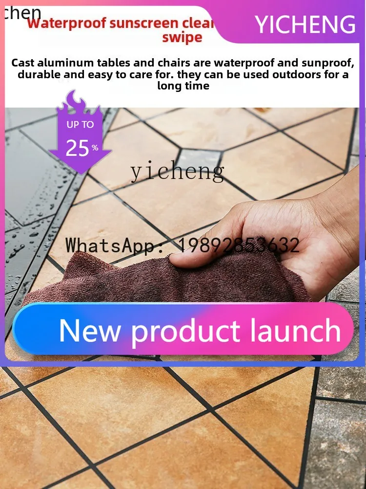 

A2-27 outdoor cast aluminum tables and chairs courtyard villa leisure open-air terrace outdoor waterproof and sunscreen