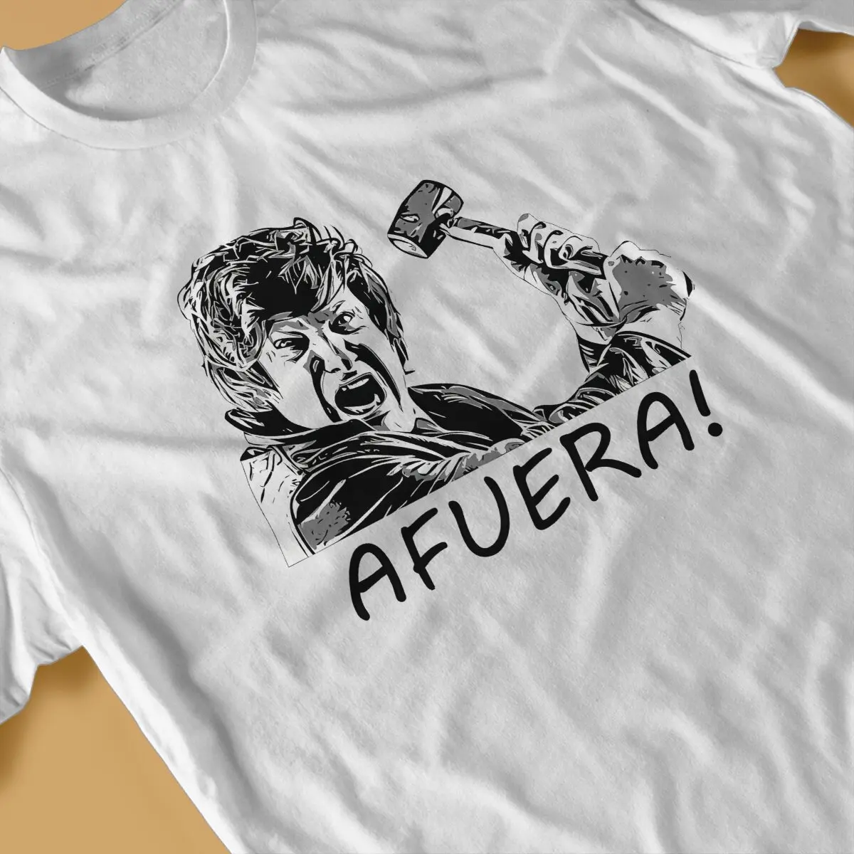 Unique Afuera T-Shirt Men Crewneck Cotton T Shirts Javier Milei Short Sleeve Tees Graphic Tops