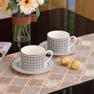 

Light Luxury European Ceramics Coffee Cups Milk Mug Plates Household Afternoon Teacup Suit Holiday Gift -with Delicate Gift Box