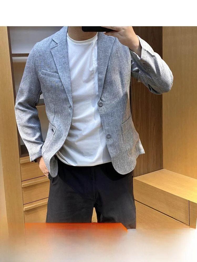 High-End North American Golf Series UV Protection Breathable Thin Two-Button Single Row Men's Suit Jacket Spring Youth Style