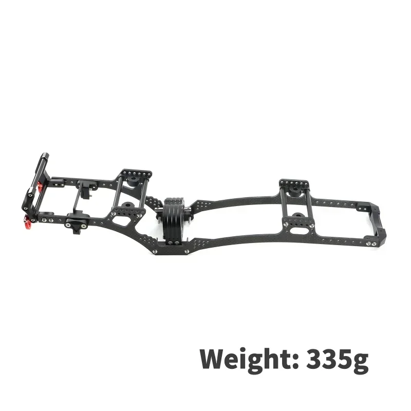 Carbon Fiber Chassis Kit Rahmen Schiene Skid Platte Getriebe Stoßstange Set für Axial SCX10 1/10 RC Crawler Auto DIY Upgrade Teile