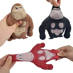 1PCS Children Novelty Funny Squeezing Toys Adults Orangutan Stress Relief Gorilla Pinch Prank Stretch Rebound Creative Gift Toy