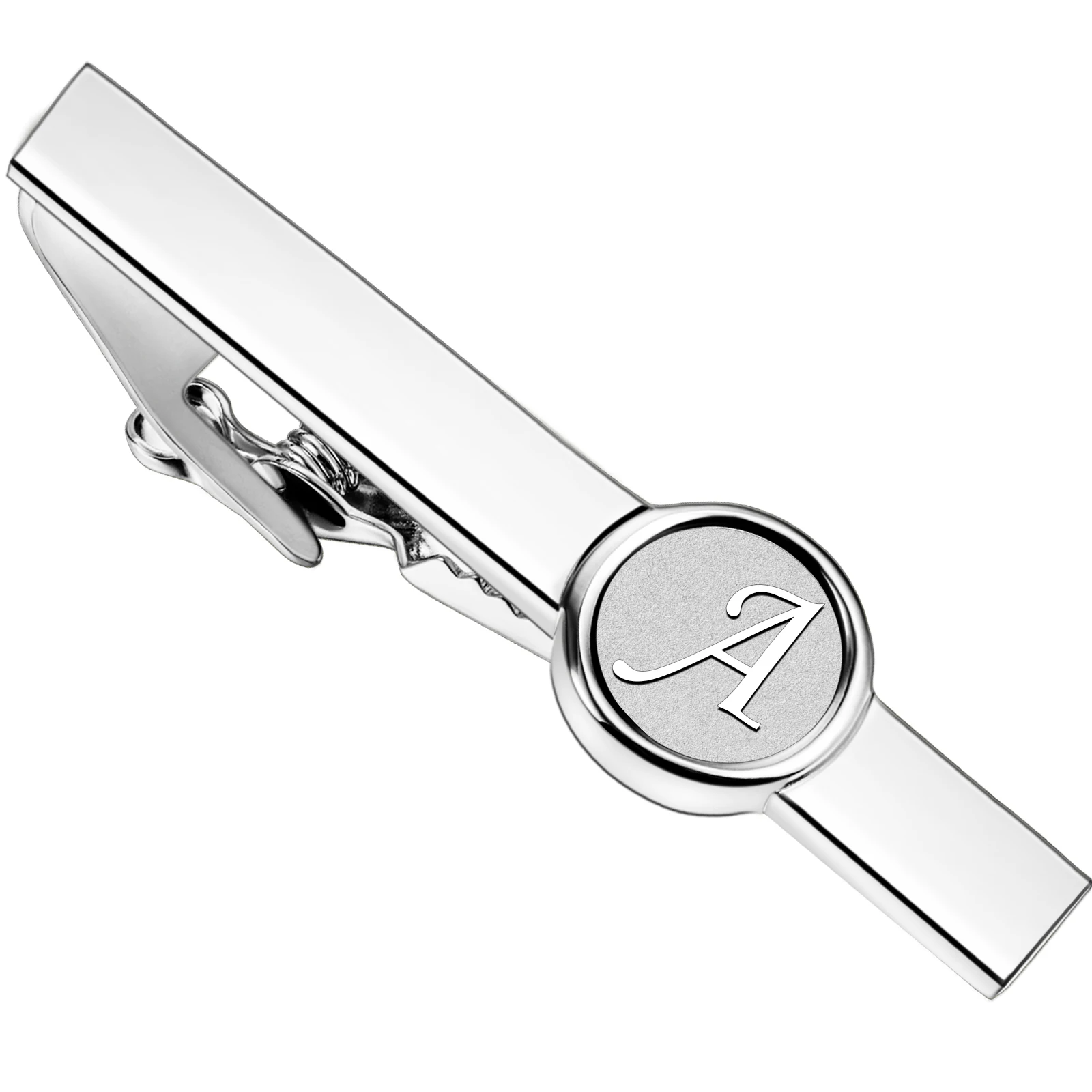 HAWSON  2 inch Men's Personalised Initials Tie Clip, Tie Tack Lapel Pins for Men’s Suit, Tuxedo, Accessories for Necktie