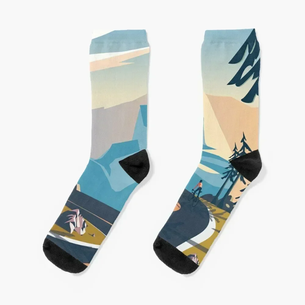 

Yosemite National park poster Socks sheer funny gifts bright garter crazy Luxury Woman Socks Men's