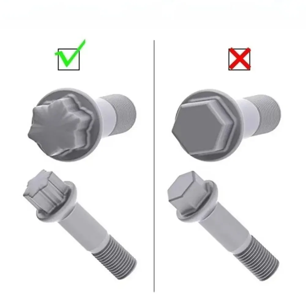 Alat Perbaikan Ban Mobil 17Mm, Kunci Pengunci Roda, Kunci Pas Pelepas Mur, Selongsong Pembongkaran Sekrup Anti Maling untuk Mercedes Benz Seri S