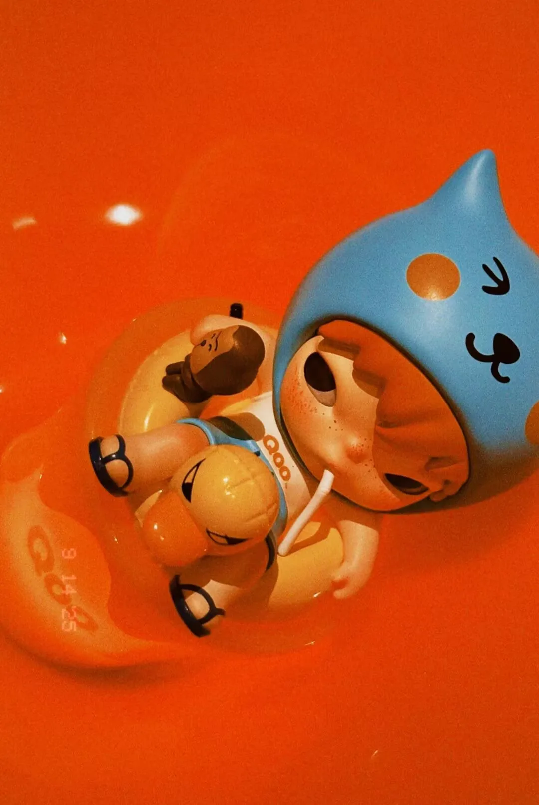 

Pop Mart Hirono X Qoo Blushing After Drinking Series Kawaii Anime Action Figure Blind Box Mystery Surprise Toy