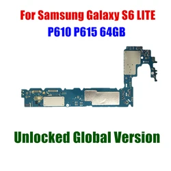 64GB Logic Main Board For Samsung Galaxy S6 LITE P610 P615 Motherboard With Full Chips Good Working Tested Plate