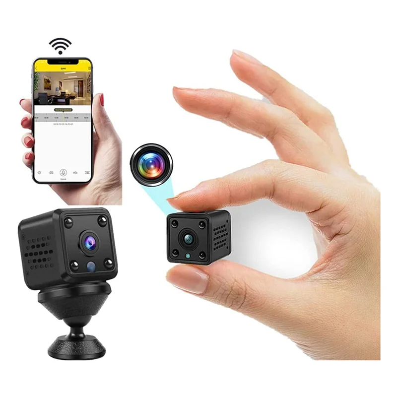 

ABGE-3X 4K 1080P HD Мини-камера наблюдения Внутренняя Wi-Fi камера Live Transmission Phone App Камера в помещении с батареей A