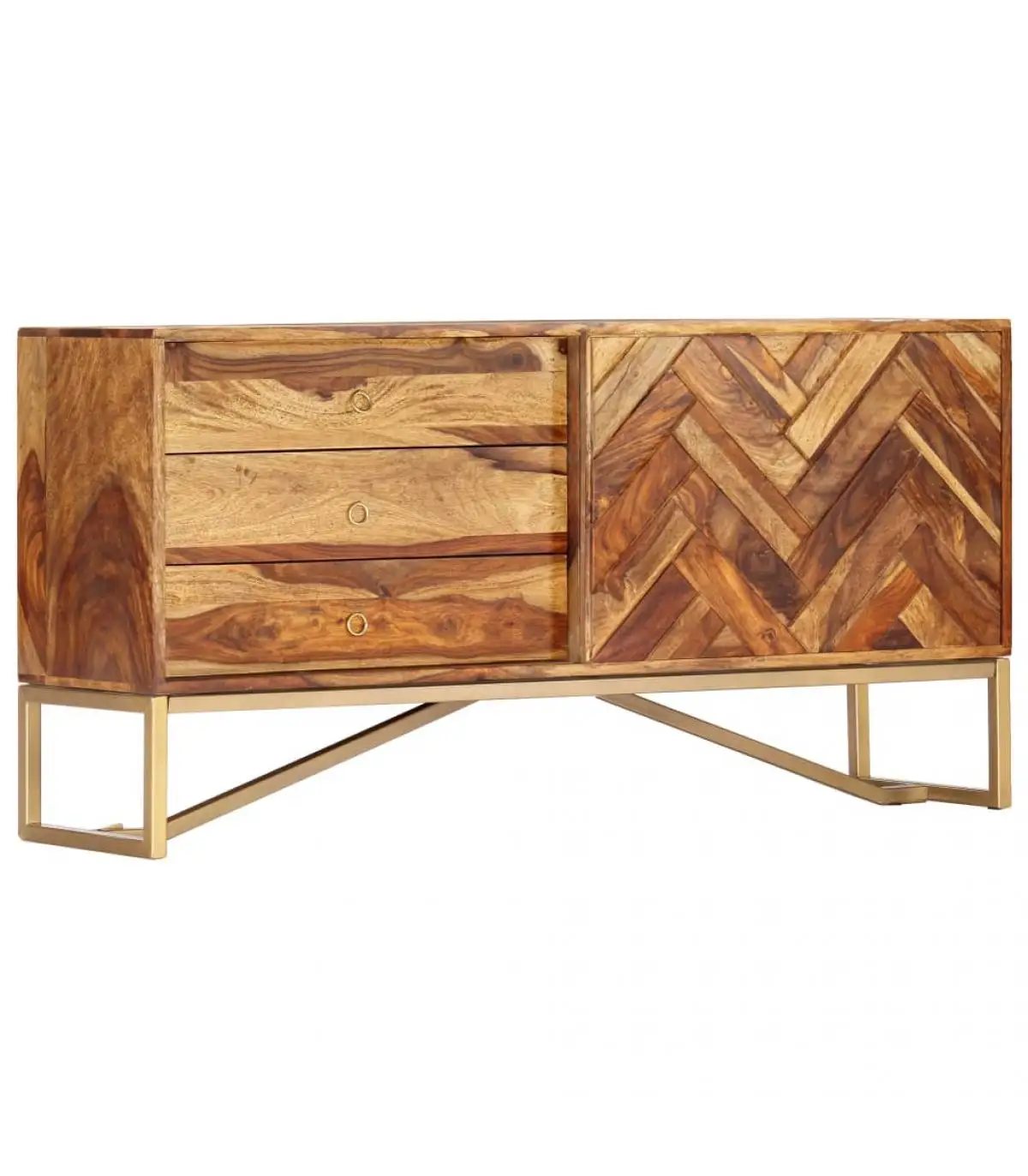 Sheesham solid wood sideboard 118x30x60 cm