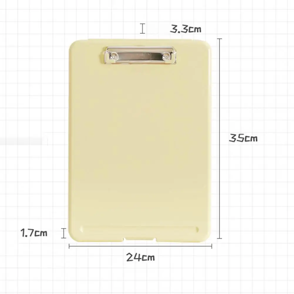A4 Size Box File Storage Clipboard With Pen Holder Paper Case Loose-leaf Binder With Low-Profile Clip For Home School Office