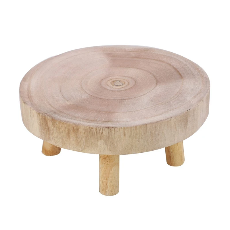 

Mini Wooden Stool Display Plant Stand Decorative Wood Plant Stool Bonsai Holder For Indoor Outdoor Home Garden