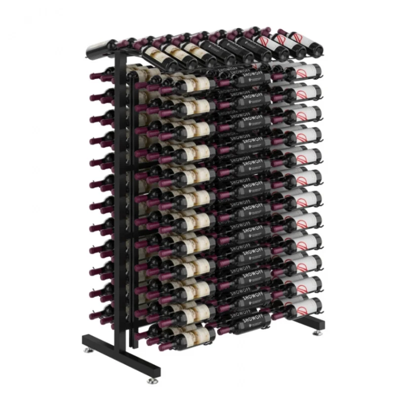 Custom.Floor النبيذ تخزين المنزل بار المطبخ الطعام غرفة المعيشة قائما بذاته رف النبيذ المخصص