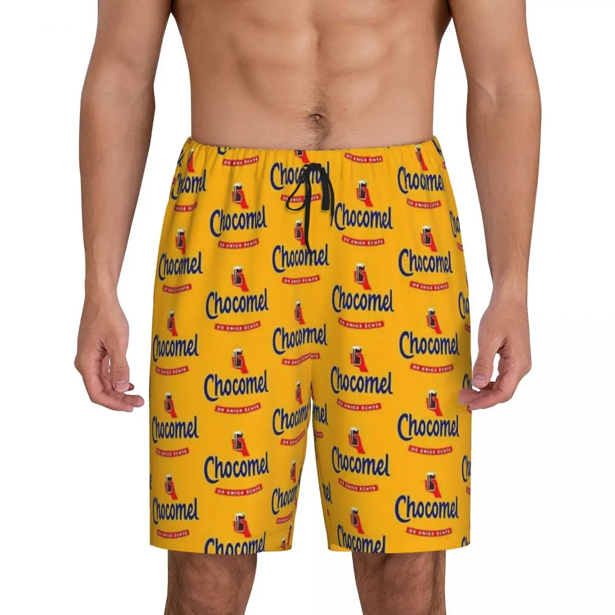 

Custom Chocomel Chocolademelk Nederland 2 Short Pajama Pants Men Sleepwear Sleep Lounge Bottom Shorts Sleeping Pants