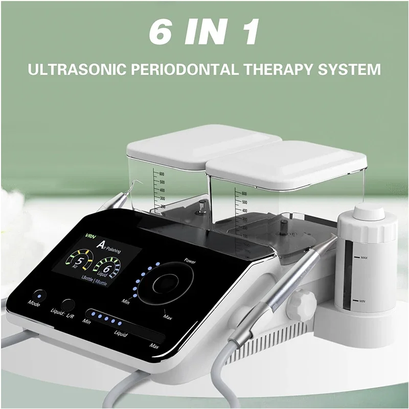 VRN-Q6 Dentals Equipment Ultrasonics Piezos Scalers Air Polishers Two in One Periodontals Therapys System for Cleaning Whitening