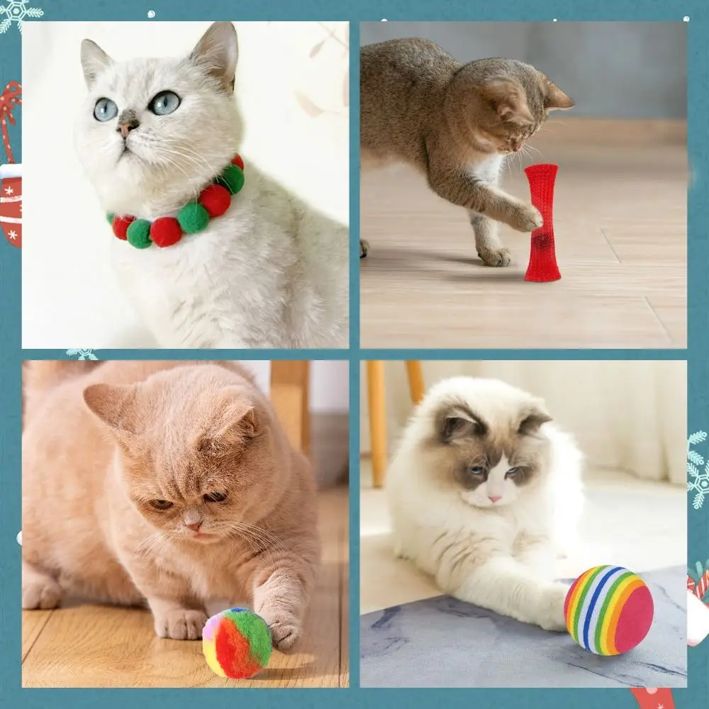 Divertente calendario dell'avvento del gatto di natale 2024 giocattoli per animali domestici decorazioni natalizie gattino di natale gioco interattivo giocattoli regali