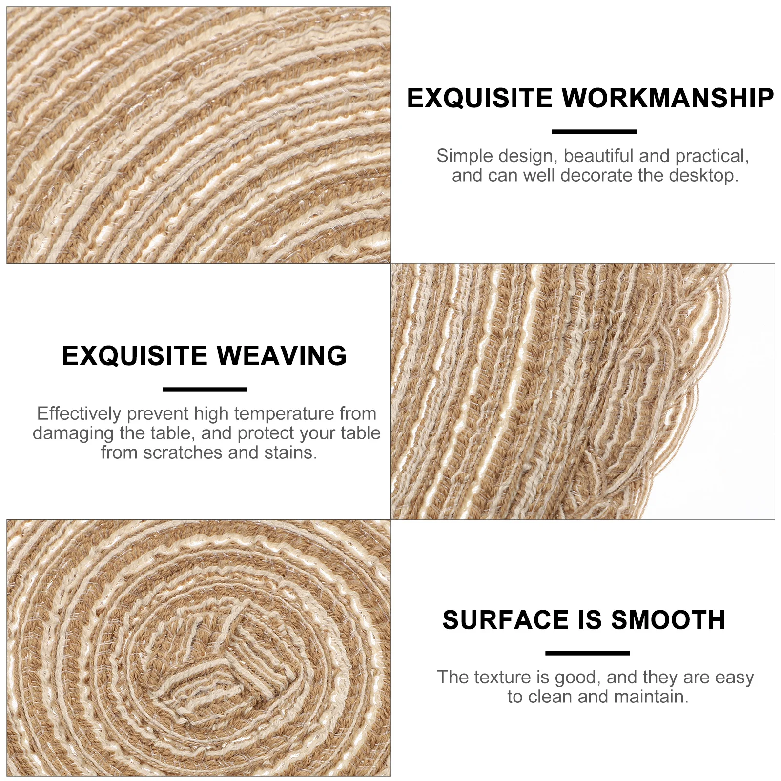 2 قطعة تحديد الموقع المستديرة سطح أملس معزول للحرارة الجدول الحصير سطح المكتب الديكور عدم الانزلاق الوقايات لوازم الطعام