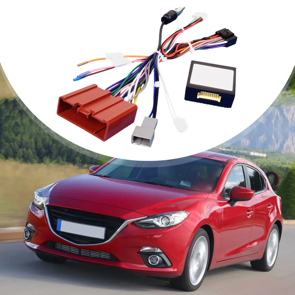 Car Navigation Cable Canbus Box 12V Power Supply ABS Material Direct Installation Easy To Use For Mazda 6 2004-2015