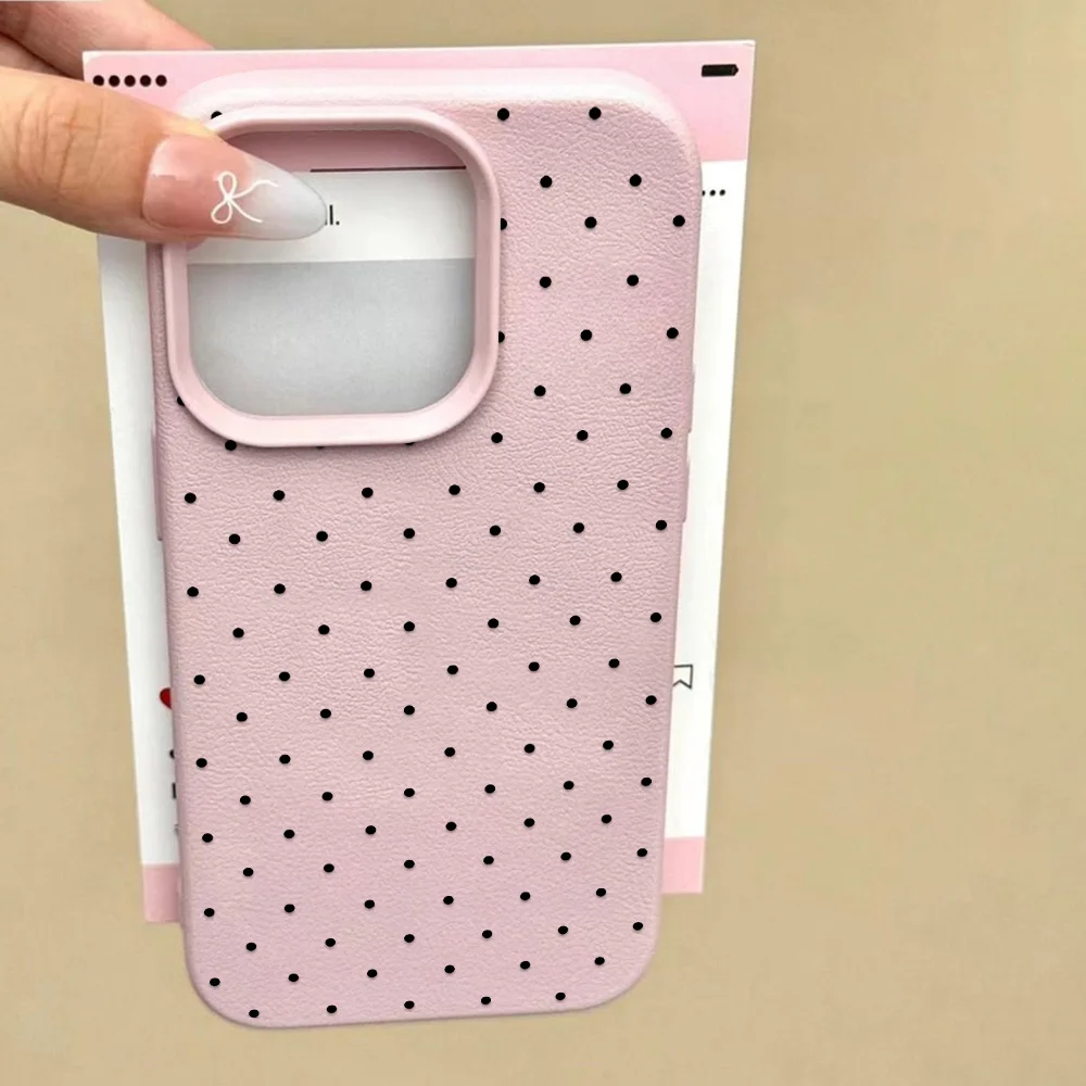 Lichee-Muster Silikon-Handyhülle für iPhone 13, iPhone 15, 17, 14, 11, 12, 16 Pro Max, 17 Air, XS, XR, einfache INS Polka Dot Hülle – Detail 9