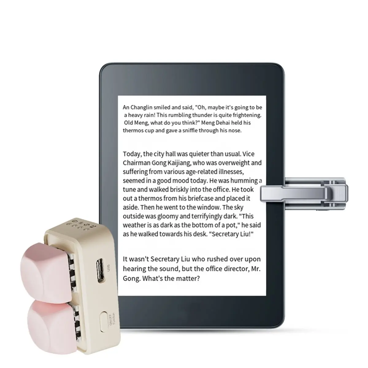 Portable Wireless Bluetooth Remote Keypad Dual Button Page Turner for E-Book, Phone, Lazy Reading Tool E-Book