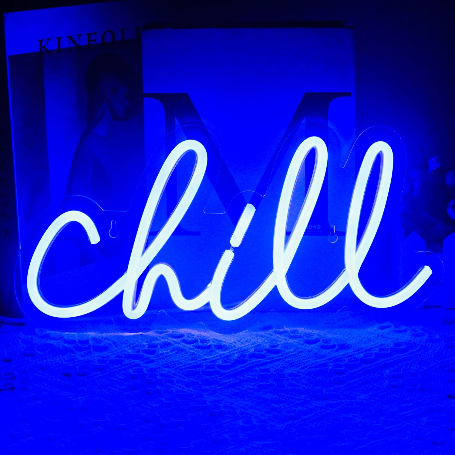 Chill Logo Neon Sign personalizzato personalizzato LED insegne al Neon decorazione della parete per camera da letto Bar Club Cafe Store decorazione della casa regalo leggero