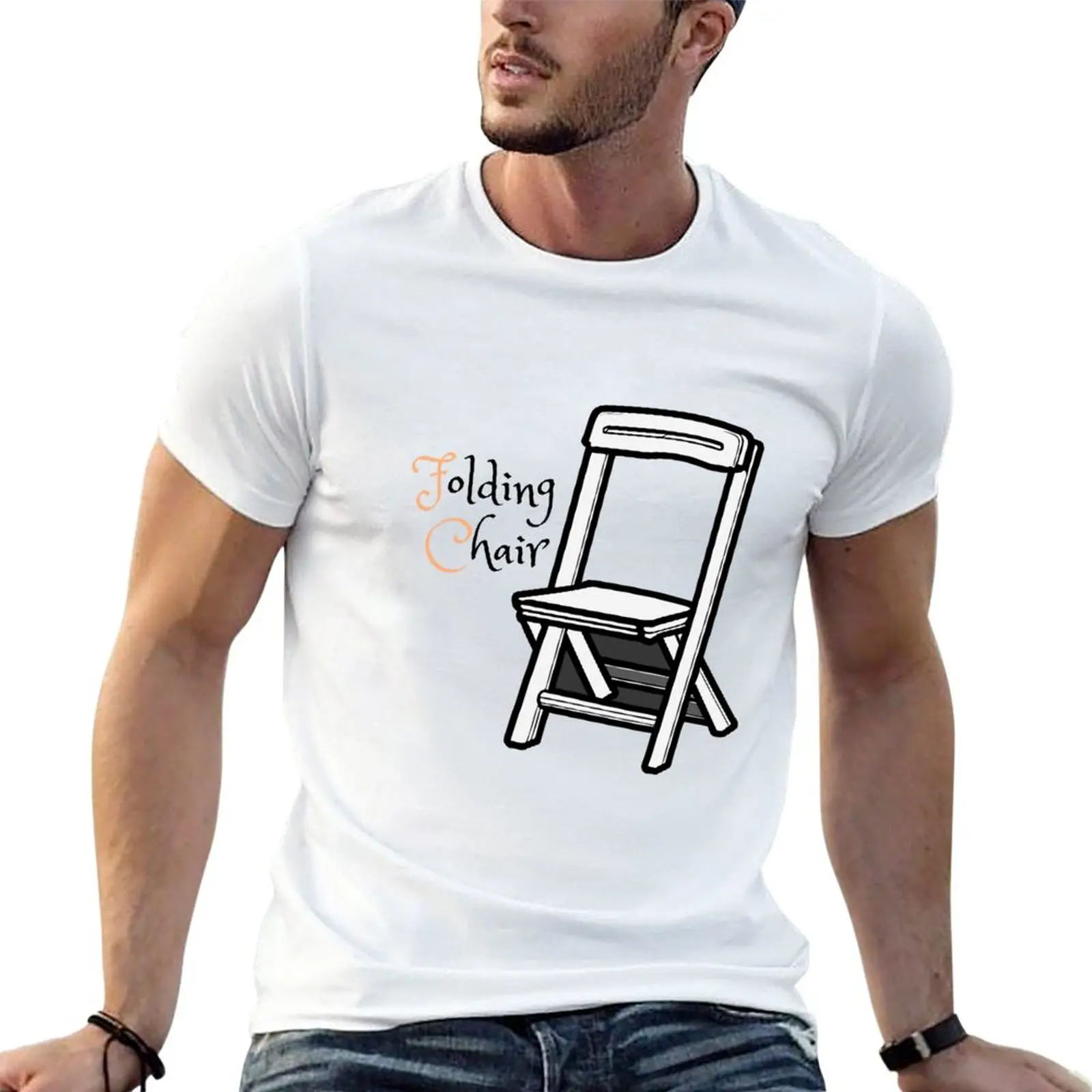 

New Folding chair T-Shirt Short sleeve aesthetic clothes funny t shirts for men
