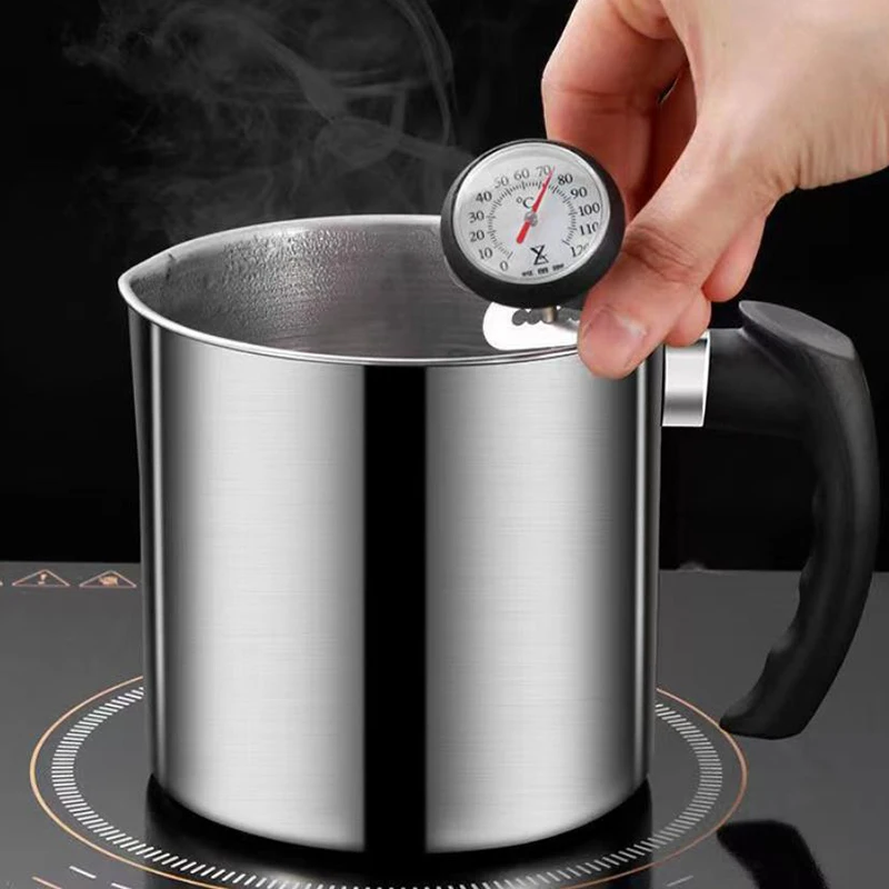 Durable Stainless Steel Oil Pot With Built-in Filter - Easy To Invert Design, Leak-proof And Convenient Kitchen And Restaurant